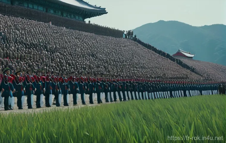 일제 강점기 독립운동 - **March 1st Movement - Peaceful Uprising**: A bustling, historical scene depicting the March 1st Mov...